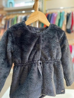 CASACO ACINTURADO PELE PRETO - comprar online
