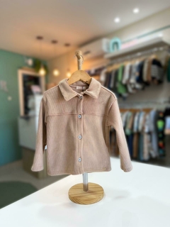JAQUETA COTELÊ FLEECE BEGE