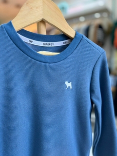 CAMISETA WAFFER AZUL DENIN - comprar online