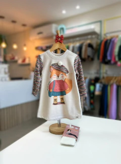 VESTIDO MOLETOM RAPOSA TWEED - comprar online