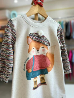 VESTIDO MOLETOM RAPOSA TWEED - Tanto Amor