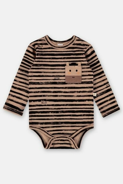 BODY LISTRADO C/ BOLSO