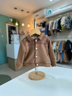 JAQUETA COTELÊ FLECCE MARROM - comprar online