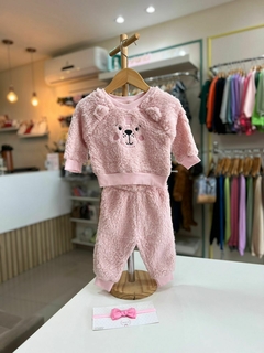 CONJUNTO URSINHA TEDDY ROSA