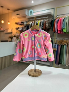 JAQUETA FLORES NEON SOFT