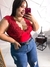 BODY RENDA PLUS SIZE vermelho - Joy Almeida Moda Plus 
