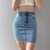 Saia Fem. Jeans Cintura Alta 1 Pça