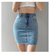 Saia Fem. Jeans Cintura Alta 1 Pça - comprar online