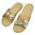 Chinelo De Linho Natural Verão 1 Par