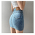 Saia Fem. Jeans Cintura Alta 1 Pça - comprar online