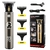 Barbeador profissional USB de corte cabelo e barba elétrica recarregável.