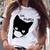 Camiseta Fem. Love Cats Verão 1 Pça