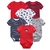 Conjunto Body Algodão Desenhos 6 Pças