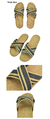 Chinelo De Linho Natural Verão 1 Par