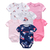 Conjunto Body Algodão Desenhos 6 Pças