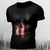 Camisetas masculinas verão 3d crânio 1Pça