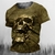 Camisetas masculinas verão 3d crânio 1Pça - comprar online