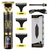 Barbeador profissional USB de corte cabelo e barba elétrica recarregável.