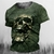 Camisetas masculinas verão 3d crânio 1Pça na internet
