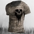 Camisetas masculinas verão 3d crânio 1Pça