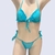 Biquíni Top Babado Ajustável Cor Sólida Sexy Semi Fio Dental Roupa De Praia Feminina - comprar online