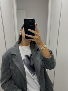 Blazer Rayado Gris en internet