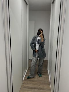 Blazer Rayado Gris - comprar online