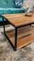 MESA RATONA DOBLE EUCALIPTO 0,80X0,50 ALTURA: 40MTS