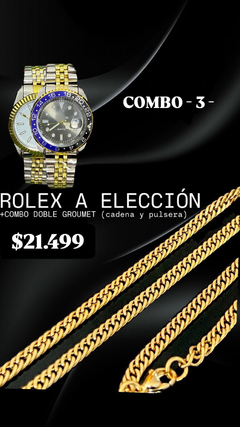 COMBO URBANO (3) RELOJ+CADENA y PULSERA - comprar online