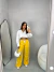 Calça Feminina Casual Retas Com Listras de Cintura Alta - Ilha do Charme - Sua Loja de Roupas e Moda Feminina