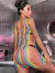Vestido Arrastão de Alça Colorida - Ilha do Charme - Sua Loja de Roupas e Moda Feminina