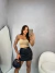 Shorts Saia de Couro com cinto na internet