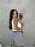 Shorts Listrado Alfaiataria com cinto - loja online