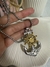 Cadena ancla plateada con dorado