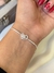 Pulsera ac.bco Corazón micro pave