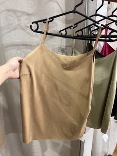 Regata suede bege - Tamanho G - Erikamodass