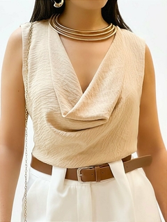 Blusa gola boba bege claro tamanho G - comprar online