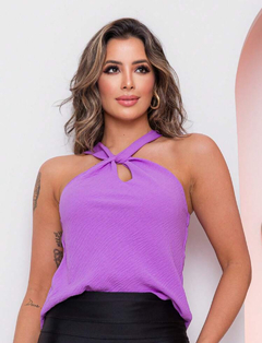 Blusa lilas cruzada - comprar online