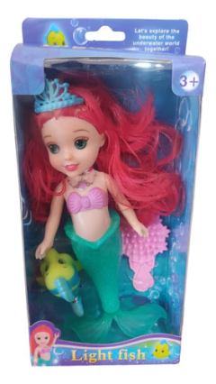 Muñeca Ariel La Sirenita Hermosa Luz En La Cola Sirena - NelToys