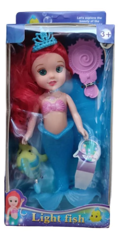 Muñeca Ariel La Sirenita Hermosa Luz En La Cola Sirena