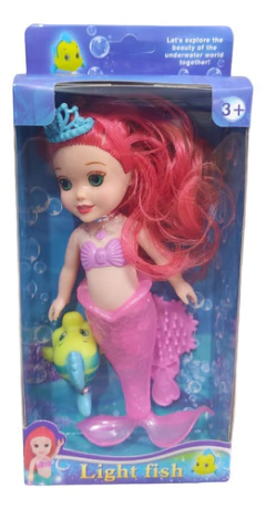 Muñeca Ariel La Sirenita Hermosa Luz En La Cola Sirena - comprar online