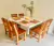 Mesa Wishbone Acacia 2.20m pie central en internet