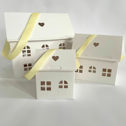 Mini Casita Dulce S - 10x9x9 - Cinta amarilla