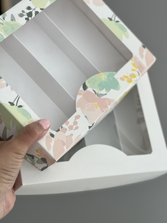 Donuts Flower con division base y tapa (22x17x5,5 cm ) - Wonderpack