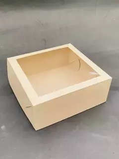 New! CAJA CON VISOR ( 22x22x9 cm ) kraft