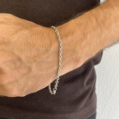 PULSEIRA MASCULINA INOX ELO OVAL - comprar online