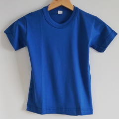 Remera Lisa Azul Francia de Algodón