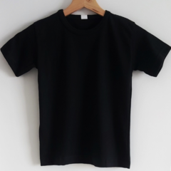 Remera Lisa Negra de Algodón Niño - comprar online