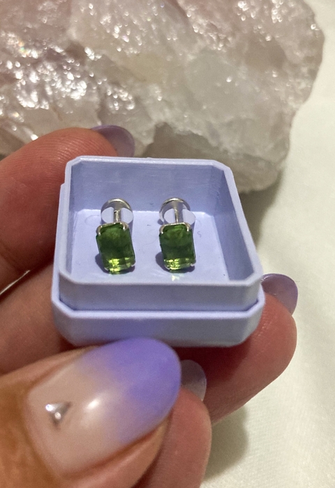 Abridor piedra rectangular verde