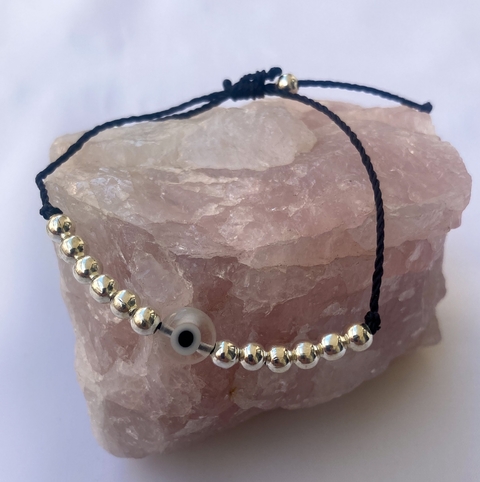Pulsera chic negra ojito